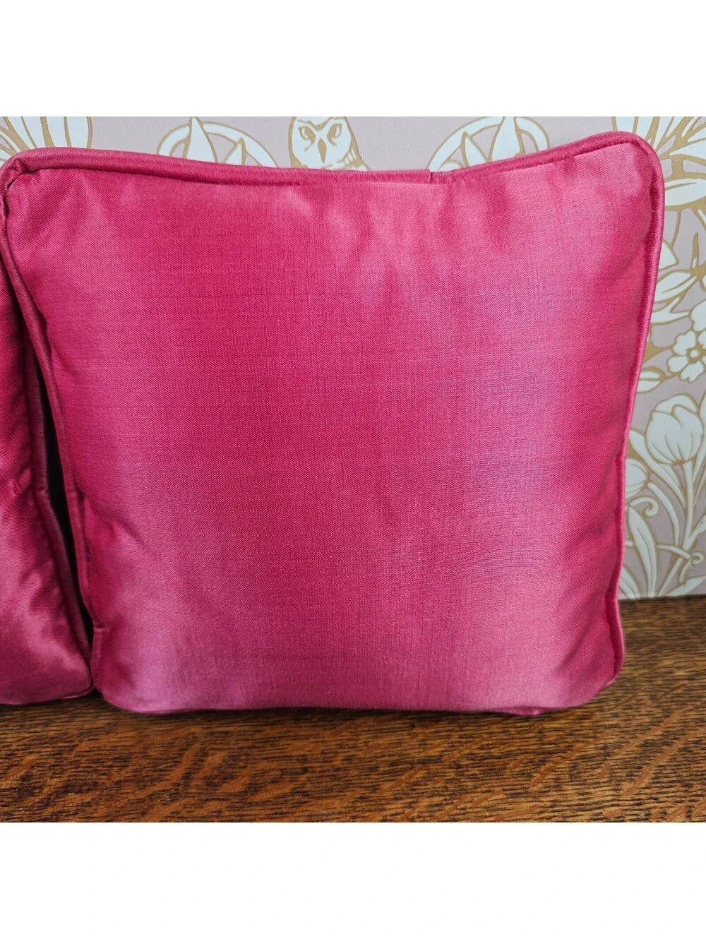 Pair Vintage French Country Tapestry Pillows Pastoral Courting Scenes Pink